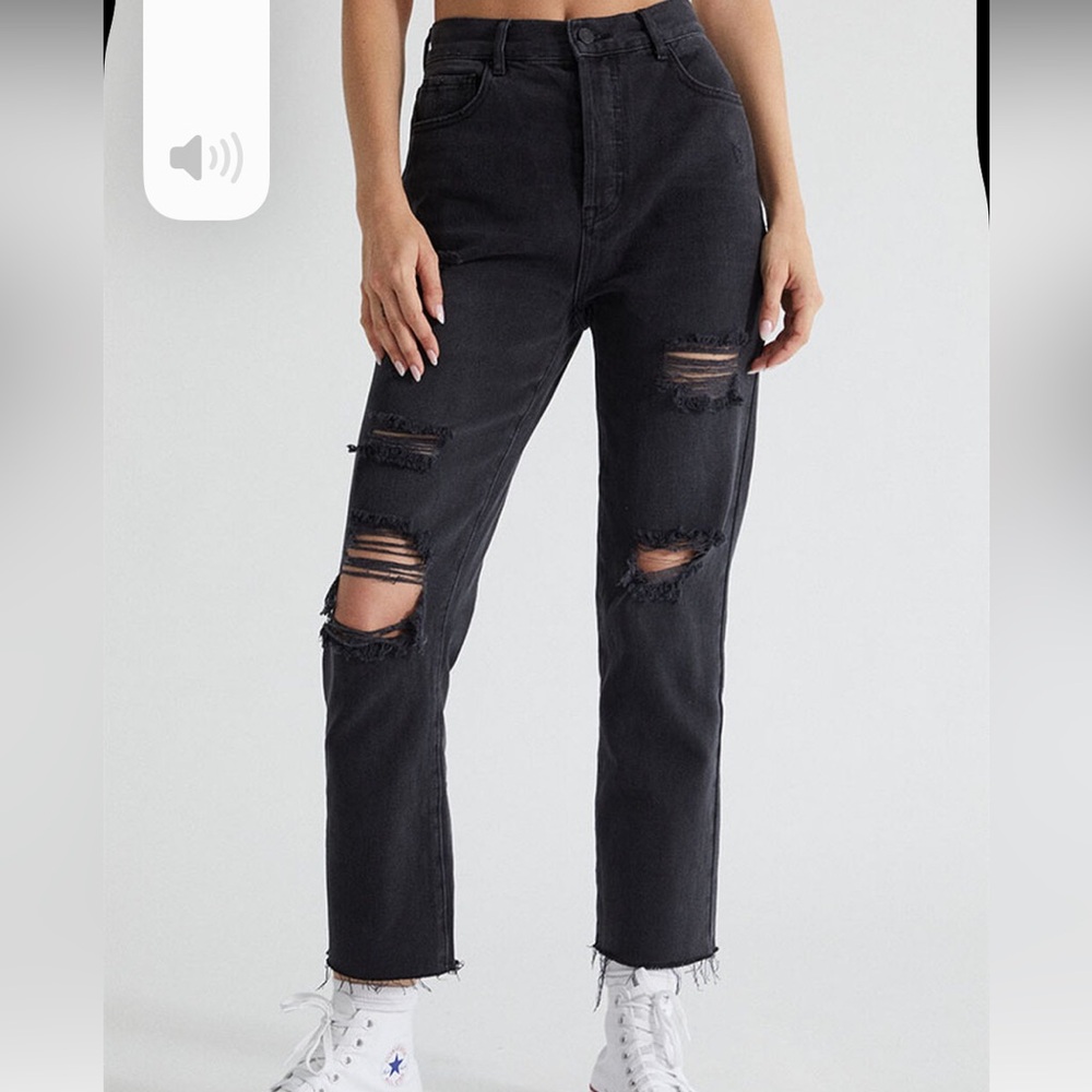 PacSun Black High Waisted Straight Leg Jeans size 27